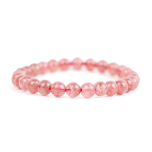 IDE BOTTEGA - Stretch bracelet aventurine red (crystallizing, raspberry quartz) | 6mm