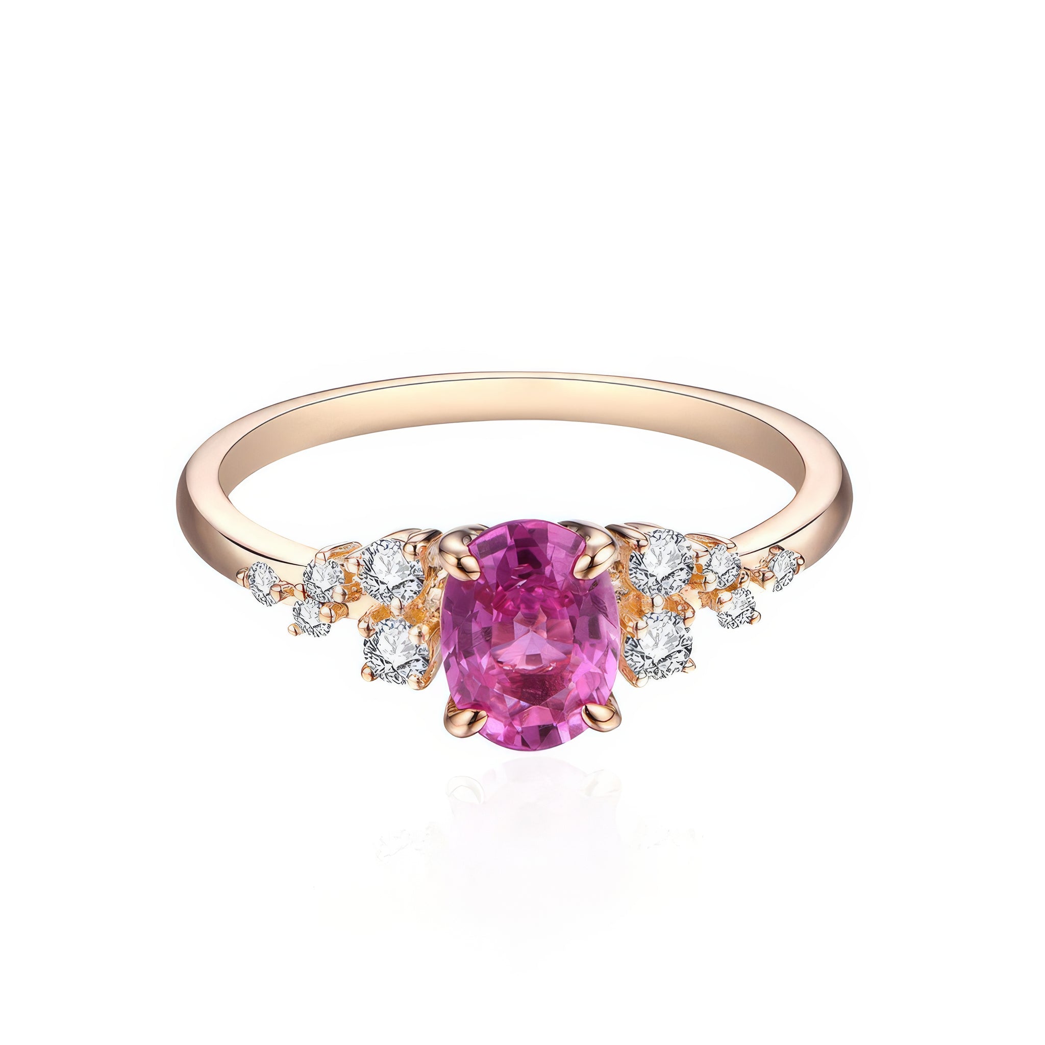 IDE BOTTEGA - Ring Pink Saphir Diamant