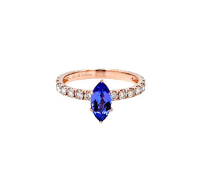 IDE BOTTEGA - Ring Classic Marquise Tansanit und Diamant | IDE BOTTEGA